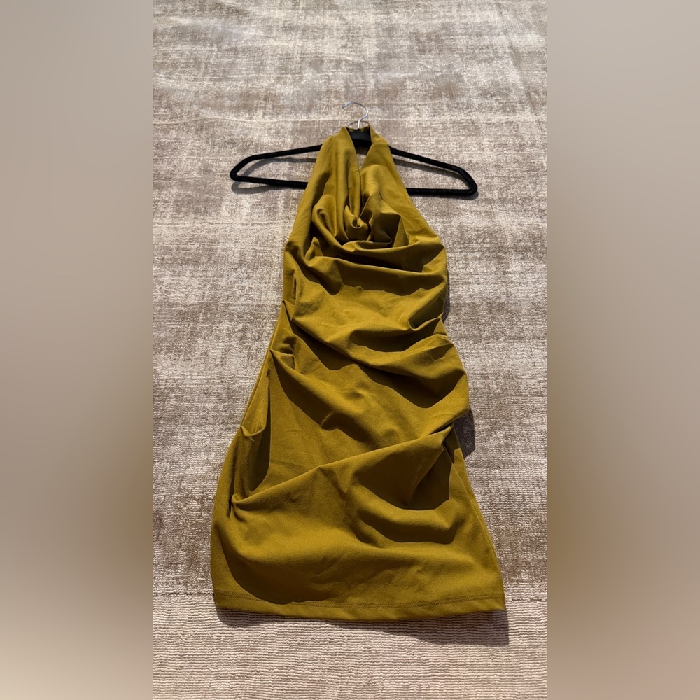 Zara Mustard Mini Dress